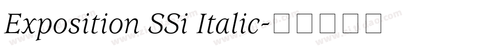 Exposition SSi Italic字体转换